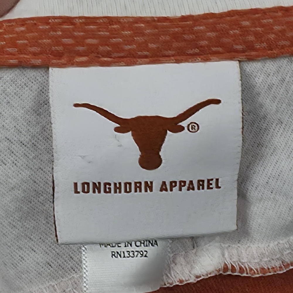 Texas Longhorns Shirt Men L Burnt Orange Thermal Knit Varsity Stripe Long Sleeve - Picture 5 of 9